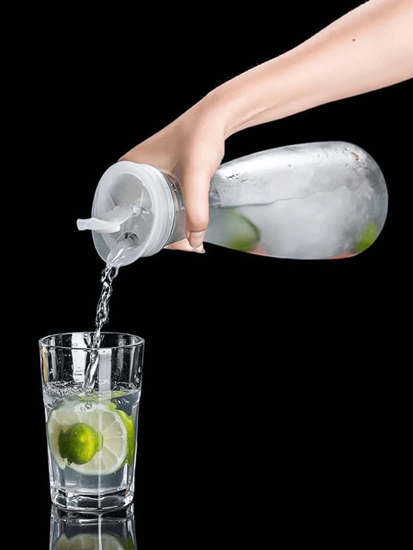 600/1100/1600ml Acrylic Juice Cold Water Bottle Large Capacity Coffee Milk Pot Heat-resistant Water Pitcher Jug Drinkware