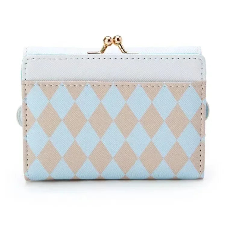Sanrio Hello Kitty Bag Kawaii Cinnamoroll My Melody Kuromi Casual Fashion PU Leather Wallet Cute Folding Light Card Bag New 2024