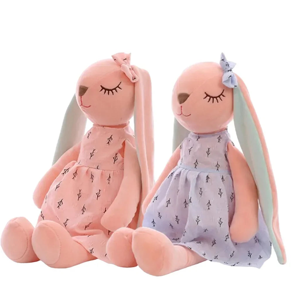 KAWASIMAYA Long Ear Rabbit Plush Toys Baby Sleep Comfort Dolls Stuffed Soft Animal Toys Lovely Rabbit for Children Girls 35CM