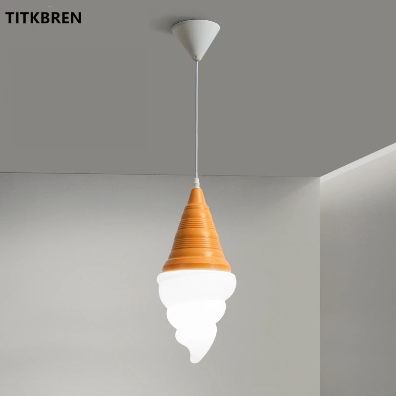 Dessert Shop Ice Cream Cones Pendant Lights Creative Children Bedroom Bedside Hanging Lamp Kids Room Fixture Suspension Lighting
