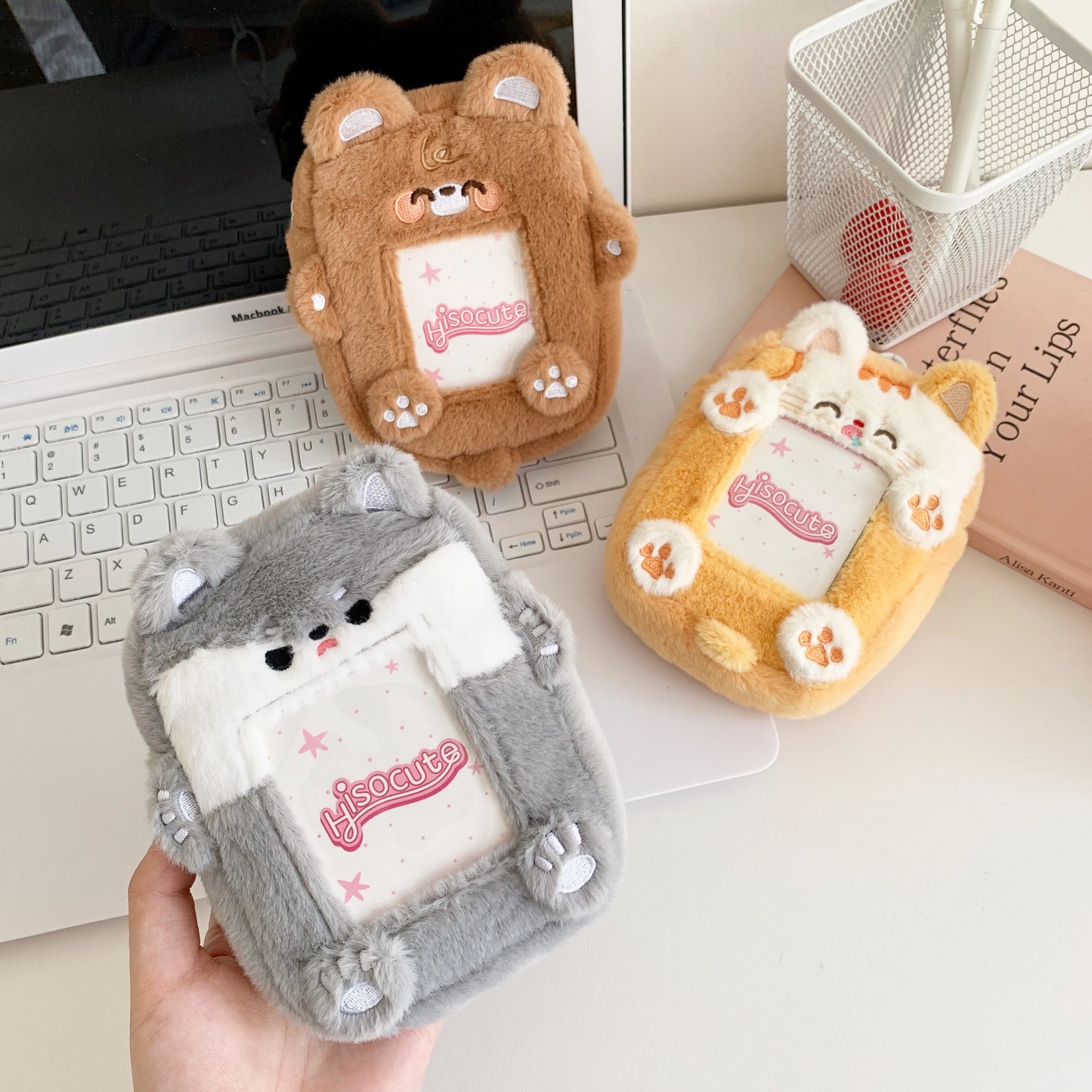 1pc Kawaii Animal Card Holder Bags Keychains Small Pouch Coin Purse Lips Storage Bag