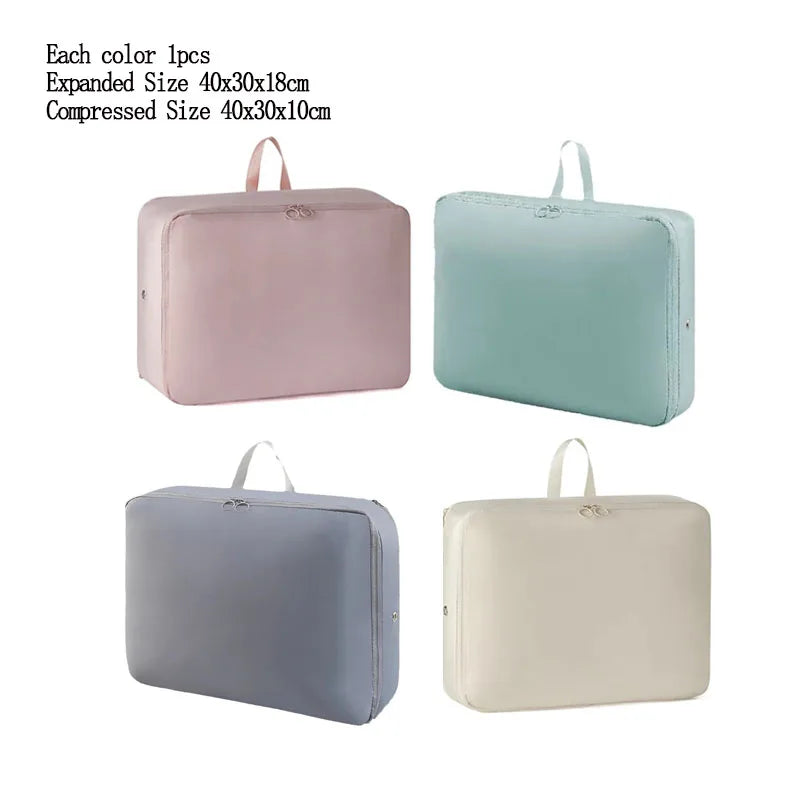4PCS/set Compression Packing Clothes Down Jacket Cotton Quilt Storage Foldable Large Capacity Expansion Organizer Bag