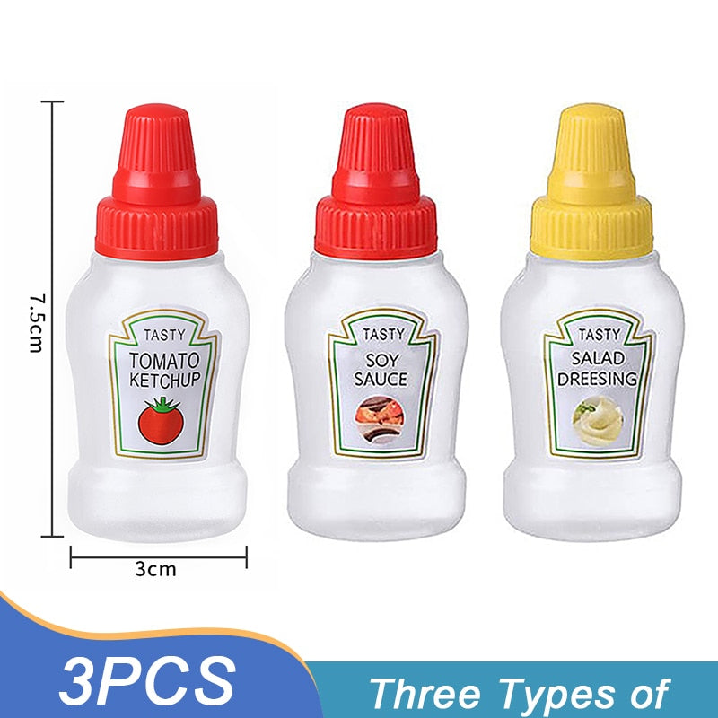 Mini Tomato Ketchup Bottle Portable Sauce Salad Squeeze Bottle Small Bento Honey Bottle Storage In Lunch Box Kitchen Accessories
