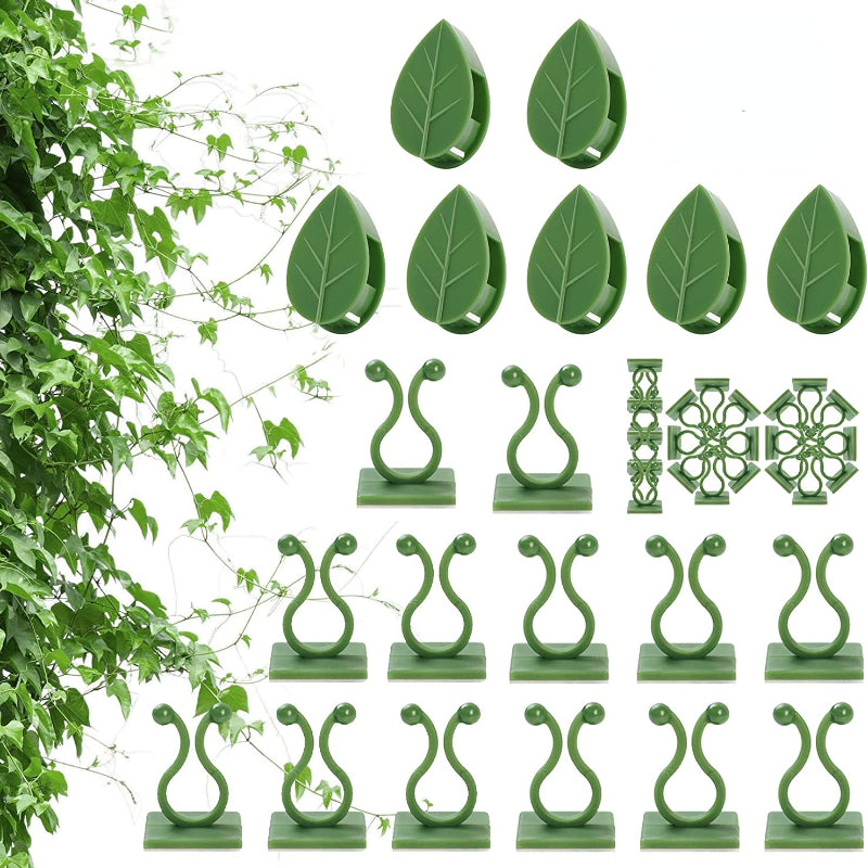 10/30/50Pcs Plant Climbing Wall Fixture Clips Rattan Vine Fixer Self-Adhesive Hook Invisible Garden Binding Clip Wall StickyClip