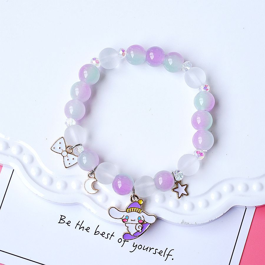 Kawaii Hello Kitty Bracelet Cinnamoroll Cartoon Anime Sanrios Bangle My Melody Jewelry Charms Cute Accessory Birthday Girls Gift