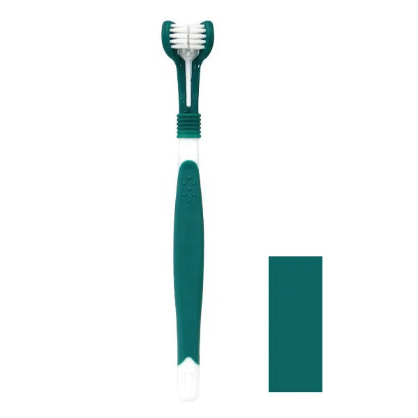 3-Sided Pet Toothbrush Dog Plastic Toothbrush Removing Bad Breath Tartar Cleaning Mouth Pet Dental Care Cat Cleaning Mouth