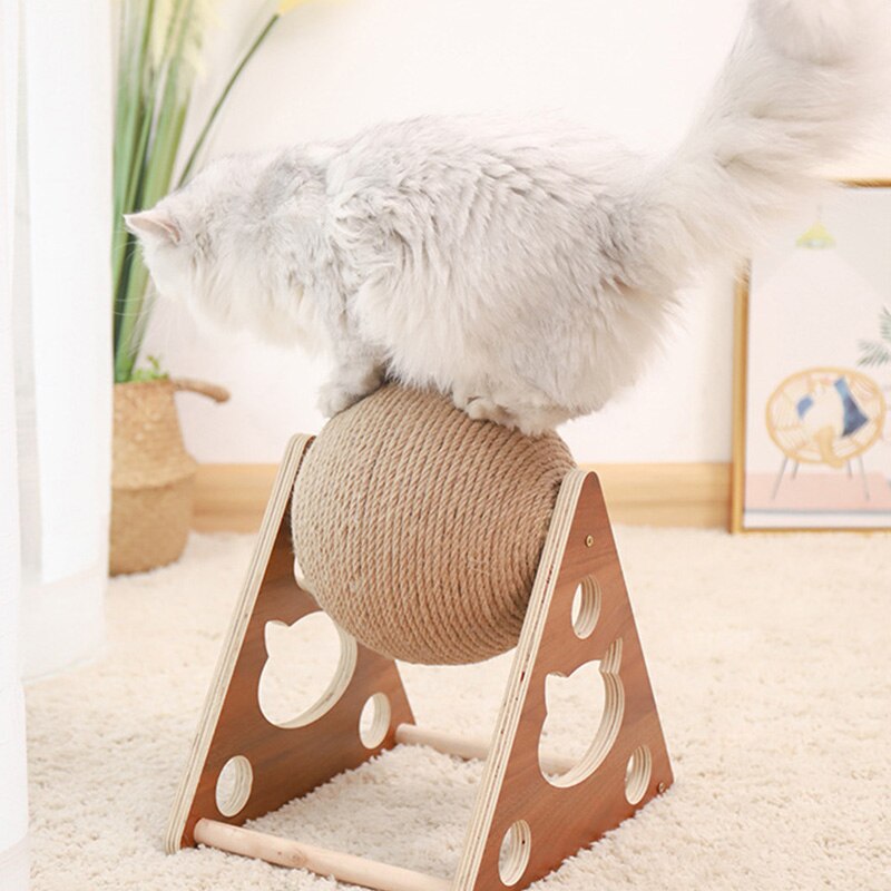 New Cat Toy Interactive Cat Scratcher Board Kitten Sisal Rope Ball Scratch Paws Pet Grinding Scratching Cats For Scratcher Toys