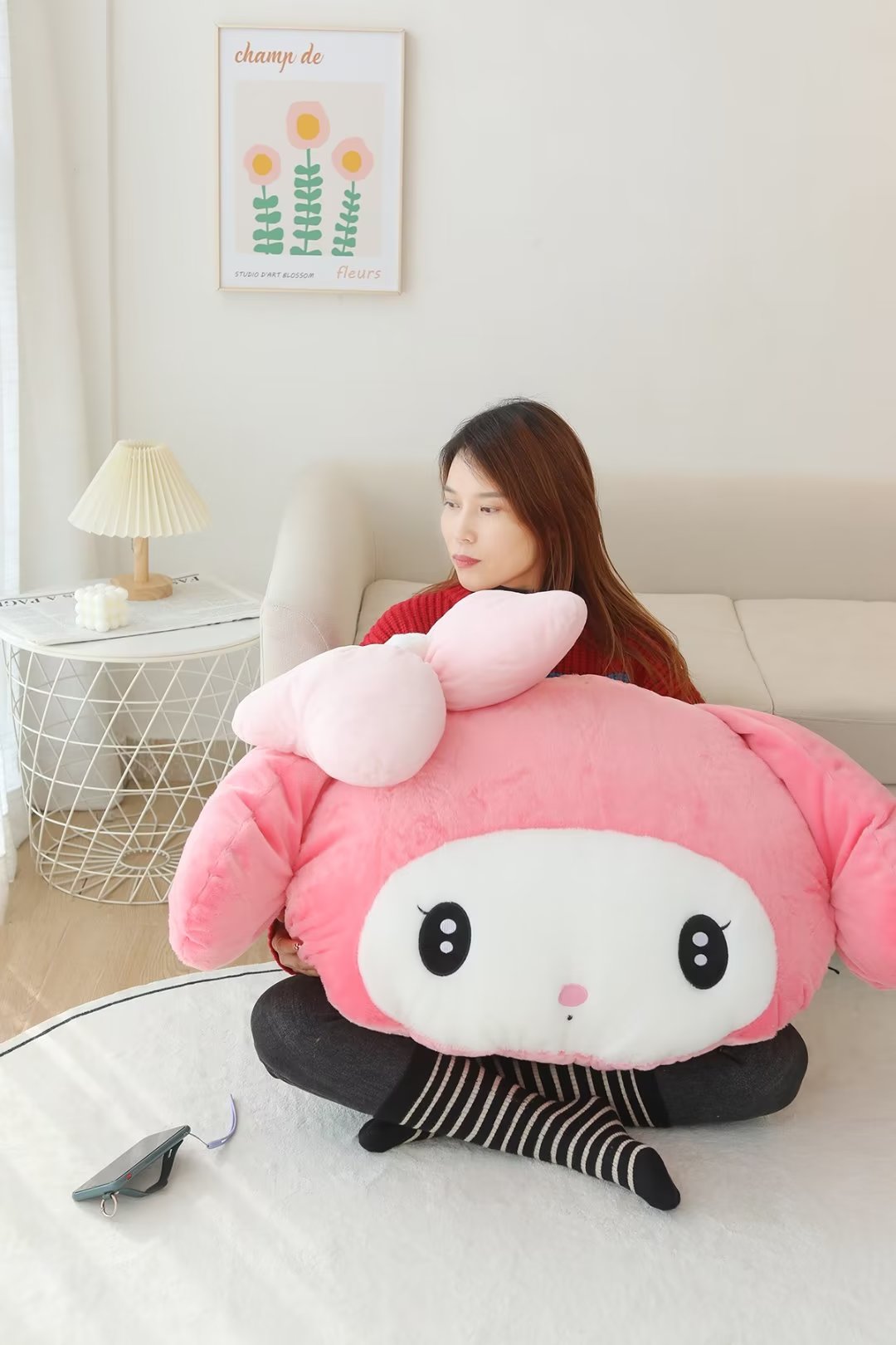 100CM My Melody Plush Pillow Sanrio Stuffed Doll