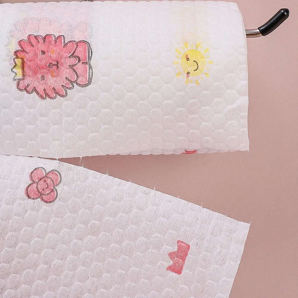 500/50pcs Kitchen Disposable Rags Reusable Non-Woven Cleaning Cloths Washing Dishcloths Rag Cloth Towels Scouring Pads Wholesale