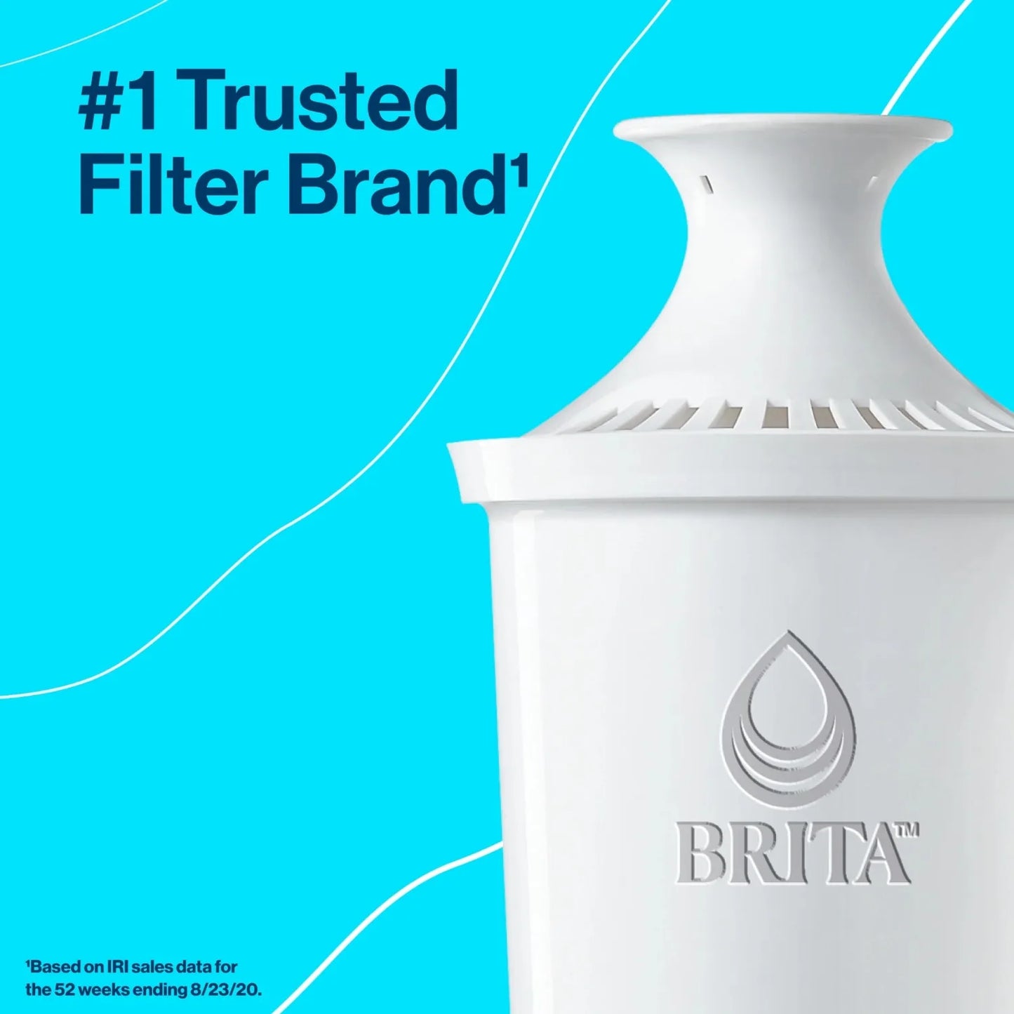 Brita Large 10 Cup Red Huron Water Filter Pitcher with 1 Standard Filter, Made Without BPA