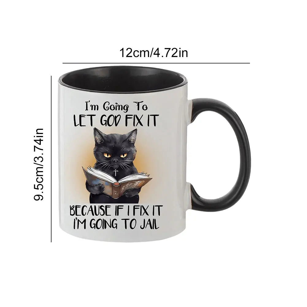 11oz Lord Of The Cats Mug The Furrllowship Of The Ring Cat Lovers Coffee Mug Ceramic Tea Cup for Coffee, Tea and Hot Drinks Gift