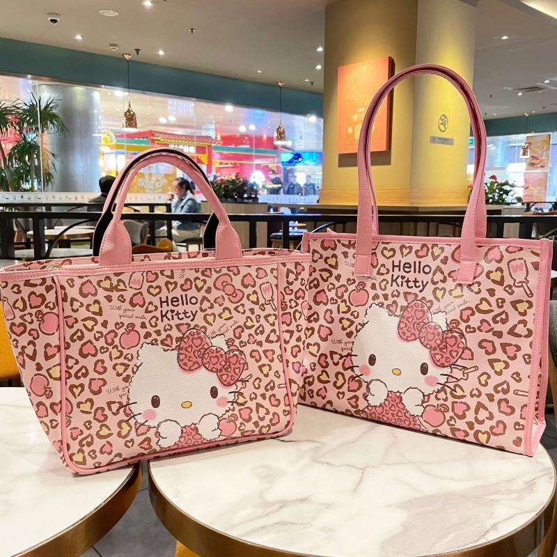 New Kawaii Cartoon Anime Sanrio Casual Tote Bag Shoulder Bag Cute Hello Kitty Large Capacity Storage Bag Shoulder Bag Girl Gift