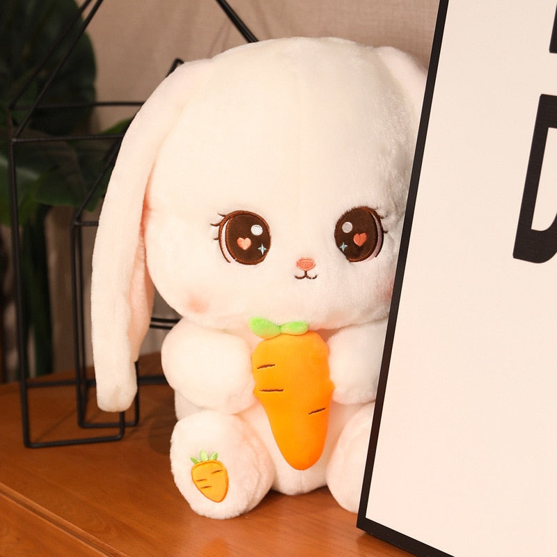30/40/50CM Kawaii Long Ear Rabbit Plush Pillow Big Size Bunny Dolls Stuffed Soft Animal Cushion Girls Kids Birthday Xmas Gifts