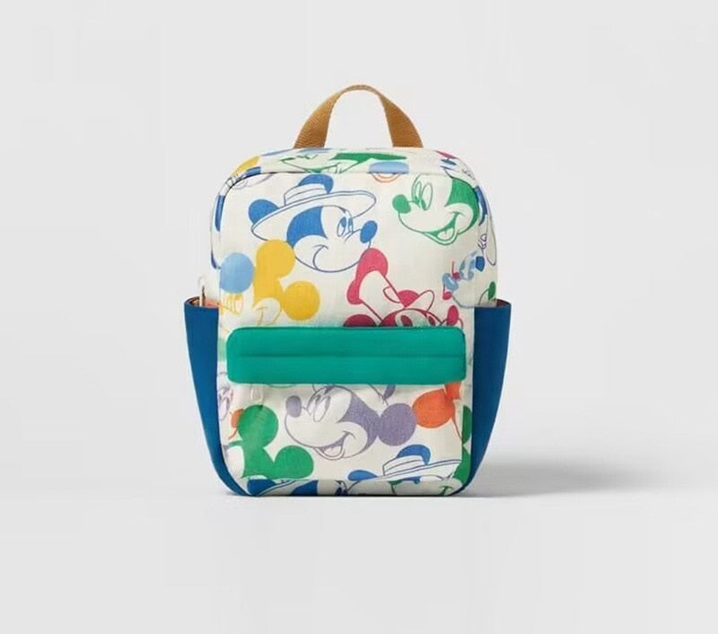 2022 Disney Women's Backpack Mickey Mouse Cartoon Pattern Large Capacity School Bag for Kindergarten Boy Girl Travel Bag Mochila