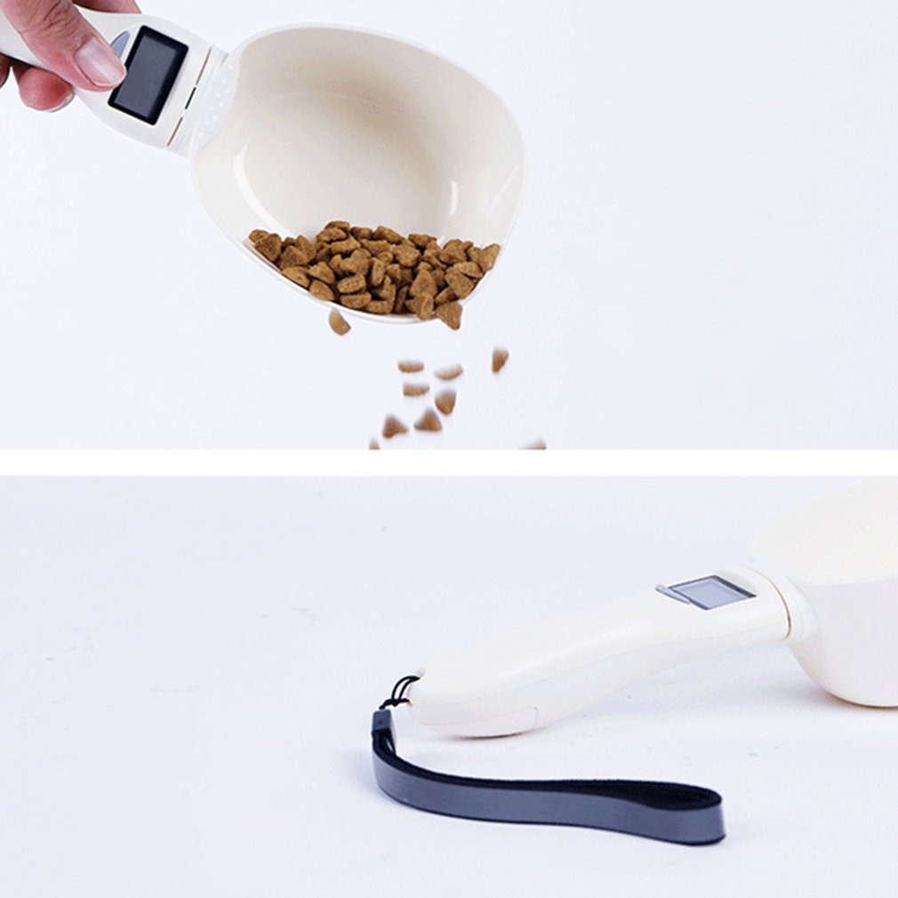 Multifunction Pet Food Scale Cup Portable Dog Cat Feeding Bowl Kitchen Scale Spoon Measuring Scoop
