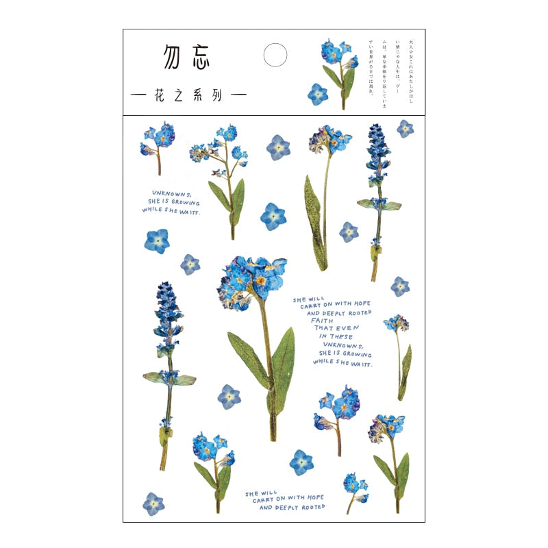 Yoofun Daisy Clover Babysbreath Fern Transparent PET Stickers