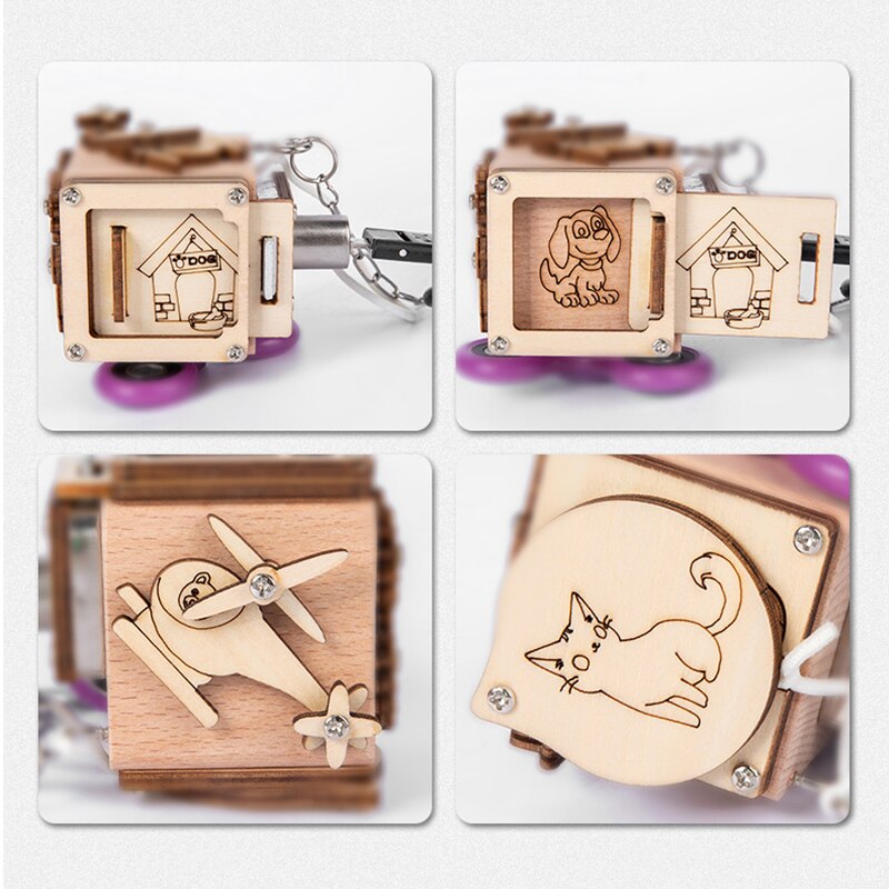 Wooden Toys for Children Busy Cube Hands Ability Training LockBox Early Learning Busyboard Cube Baby Montessori Educational Toys