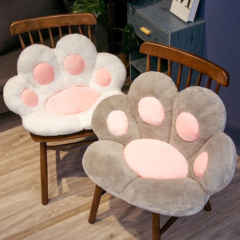 Kawaii Cat Paw Seat Cushion Squishy Giant Stuffed Plush Soft Sofa Indoor Home Chair Decor Pillow Cute Birthday Gift For Girls