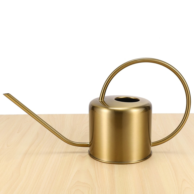 Drip watering Watering Can for flowers Golden Garden Stainless Steel 1300Ml Small Water Bottle Use For Watering Plants Flower