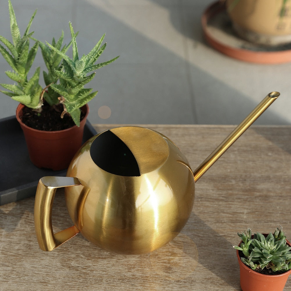Stainless Steel Watering Pot For Flower Waterers Bottle Watering Sprinkler Portable Household Potted Plant Waterer Garden Tool
