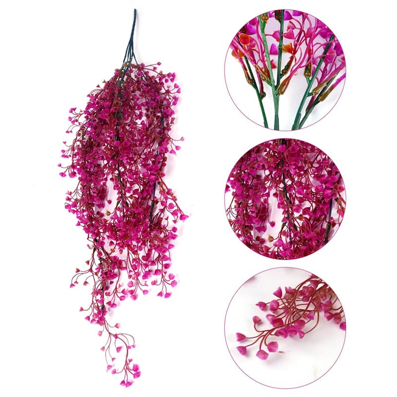 80cm 1PCS Artificial Fake Silk Flower Vine Garden Decor
