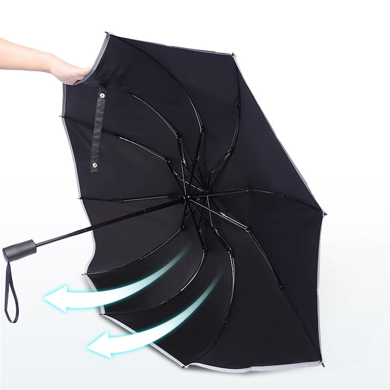 Xiaomi UV Automatic Umbrella With Reflective Strip Rain Wind Resistant Trip Sun Reverse Umbrellas Folding Umbrella For Drop Ship