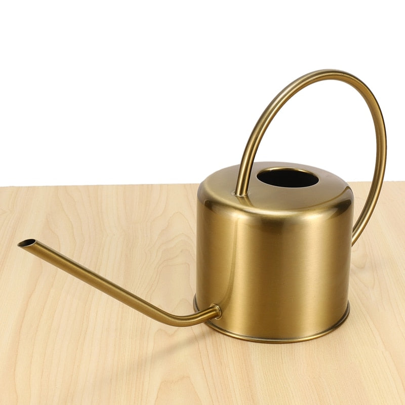 Drip watering Watering Can for flowers Golden Garden Stainless Steel 1300Ml Small Water Bottle Use For Watering Plants Flower