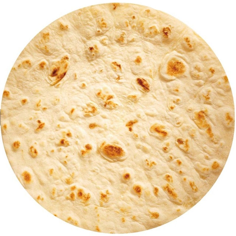 WOSTAR Soft warm flannel tortilla pizza blanket 200Gsm round shape lavash wool sofa plaid plush bedspread winter throw blanket