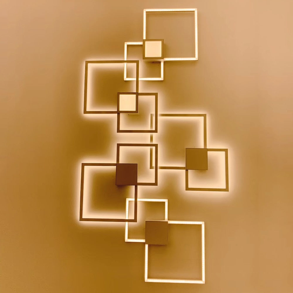 Zerouno LED Wall Lamp Decorative Modern DIY Ceiling Lights Indoor for Home Backgroud TV Wall Lights Lounge Living Room Bedroom