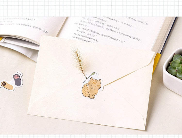 45pcs/pack Playful Cats Cute Decorative Stickers