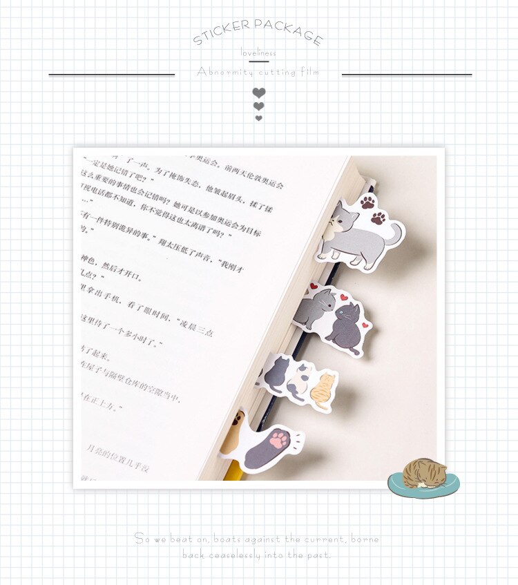 45pcs/pack Playful Cats Cute Decorative Stickers