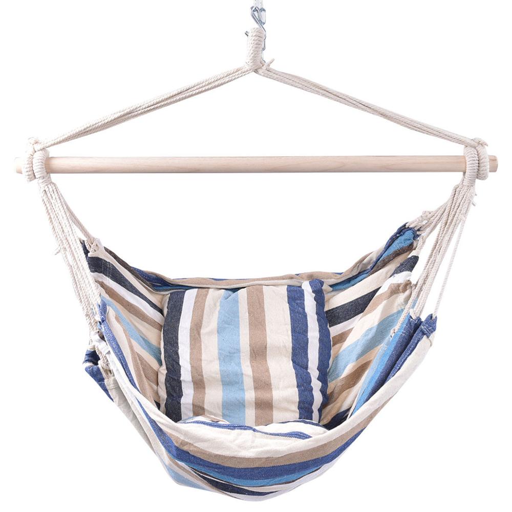 Goplus Garden Patio Porch - Swing Chair Seat Hammock Swinging Wood - Outdoor Indoor S