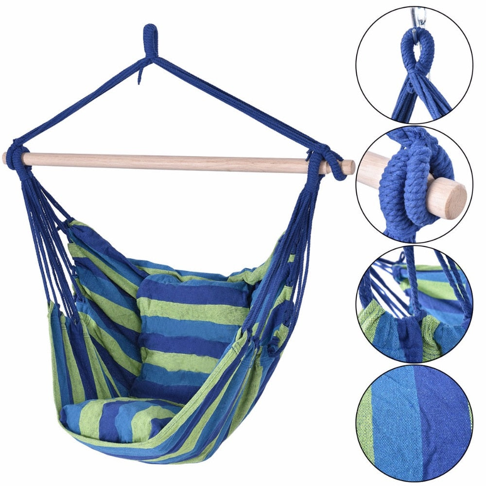 Goplus Garden Patio Porch - Swing Chair Seat Hammock Swinging Wood - Outdoor Indoor S