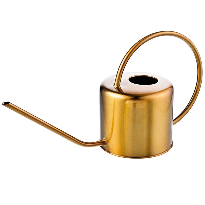 Drip watering Watering Can for flowers Golden Garden Stainless Steel 1300Ml Small Water Bottle Use For Watering Plants Flower