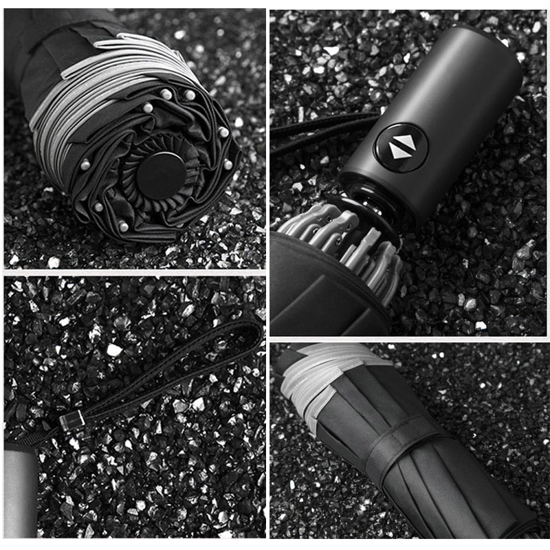 Xiaomi UV Automatic Umbrella With Reflective Strip Rain Wind Resistant Trip Sun Reverse Umbrellas Folding Umbrella For Drop Ship