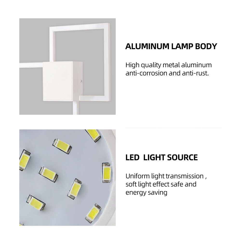 Zerouno LED Wall Lamp Decorative Modern DIY Ceiling Lights Indoor for Home Backgroud TV Wall Lights Lounge Living Room Bedroom