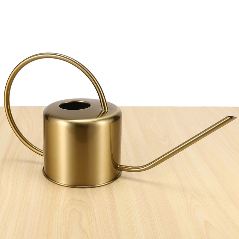 Drip watering Watering Can for flowers Golden Garden Stainless Steel 1300Ml Small Water Bottle Use For Watering Plants Flower