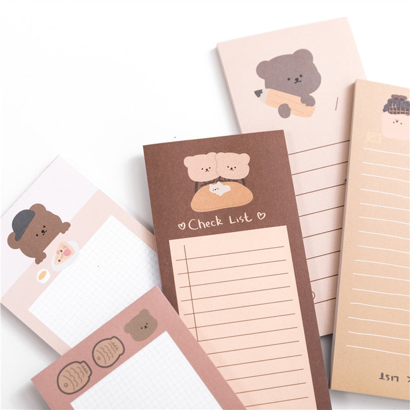 50 Sheets Bear Memo Pad