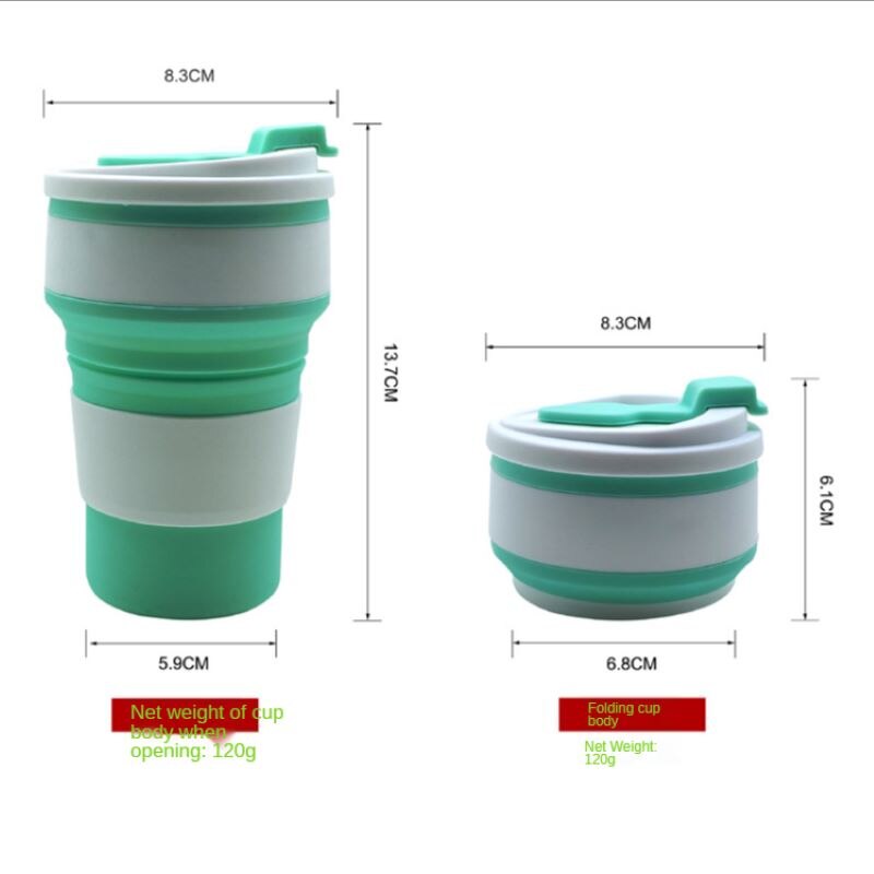 WICK AND HIS PETS Silicone Folding Insulated Water Cup Travel Outdoor Telescopic Mug Leisure Coffee Cup Drink Juice Cup