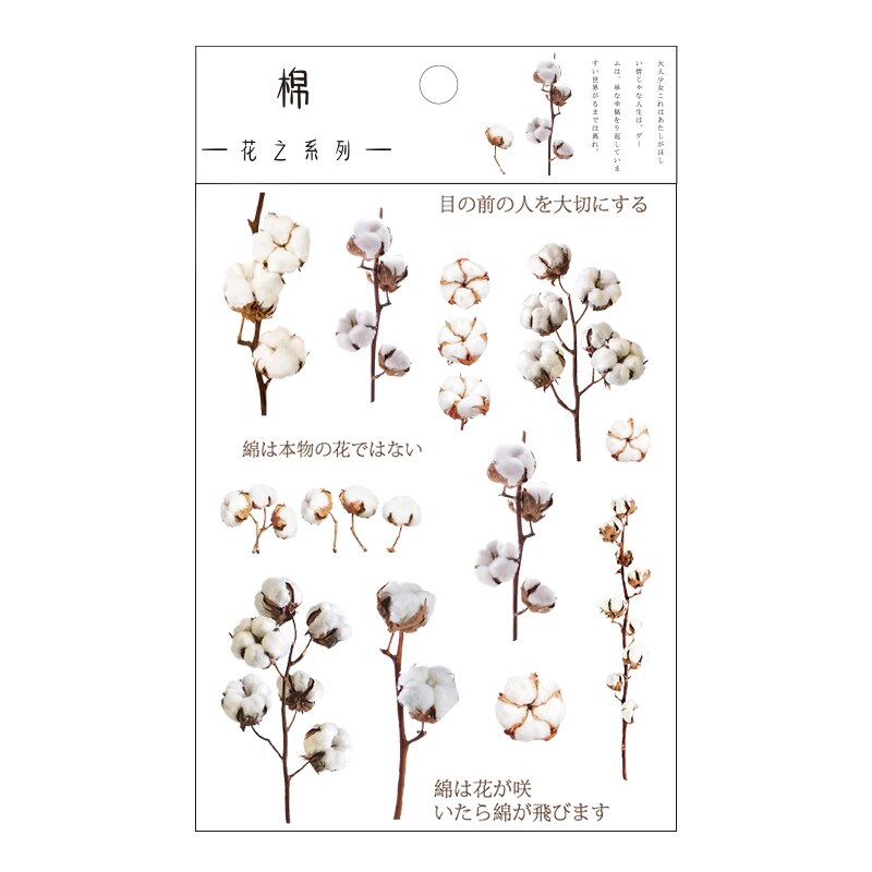 Yoofun Daisy Clover Babysbreath Fern Transparent PET Stickers