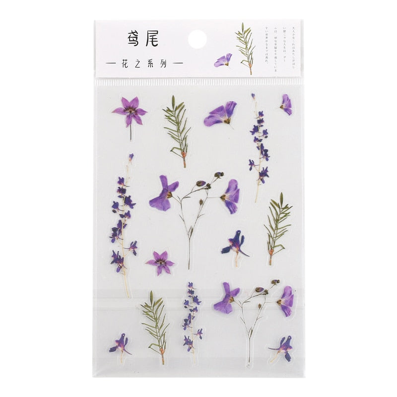 Yoofun Daisy Clover Babysbreath Fern Transparent PET Stickers