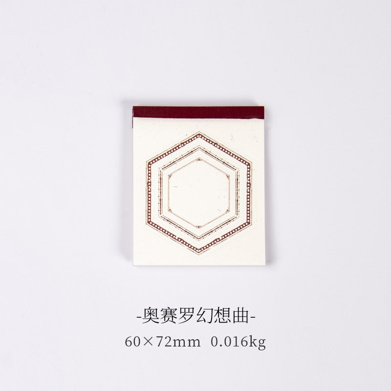 Yoofun 30sheets/book Retro Material paper Note Series Tickets Memo Paper Notes Memo Pad Diary Stationary Flakes Scrapbooking
