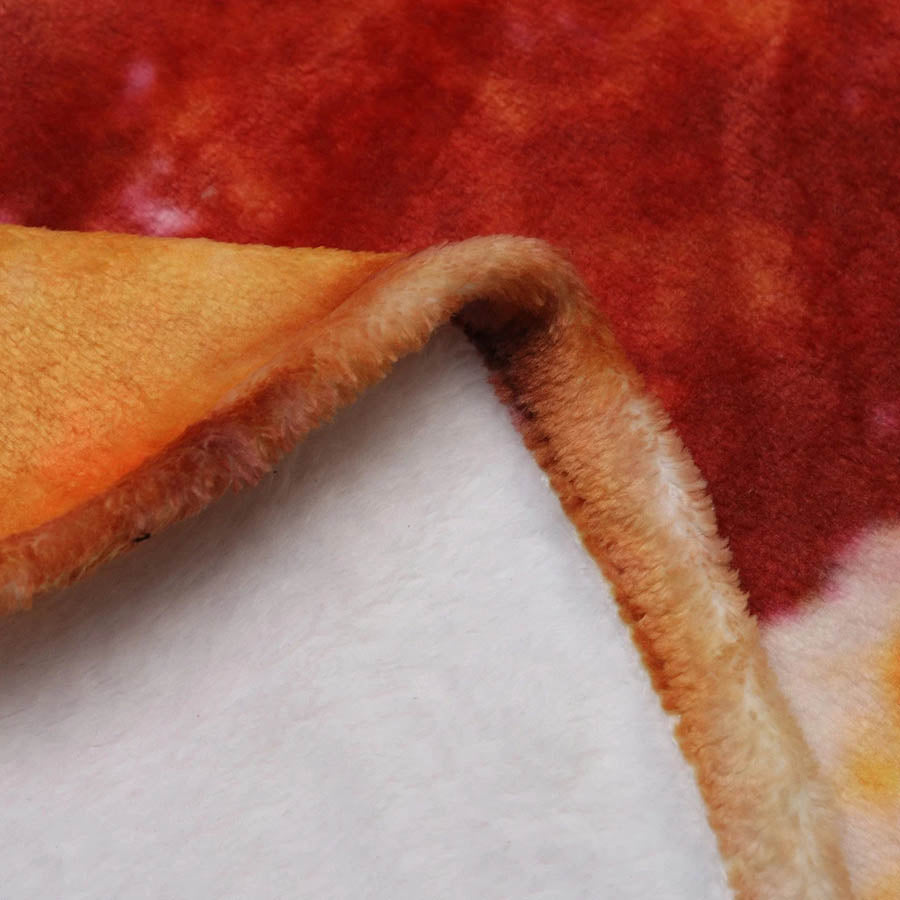 WOSTAR Soft warm flannel tortilla pizza blanket 200Gsm round shape lavash wool sofa plaid plush bedspread winter throw blanket