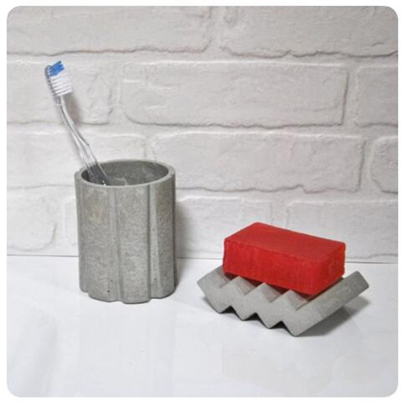 Cement soap box soap holder silicone mold office pen holder bathroom supplies toothbrush holder soap holder silicone mold