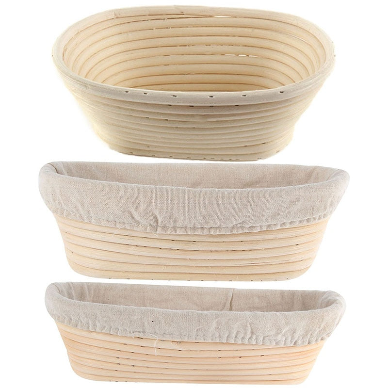 Round /Oval Banneton Brotform Bread Proofing Proving Rattan Basket Bread Banneton Dough Wicker DIY Tool