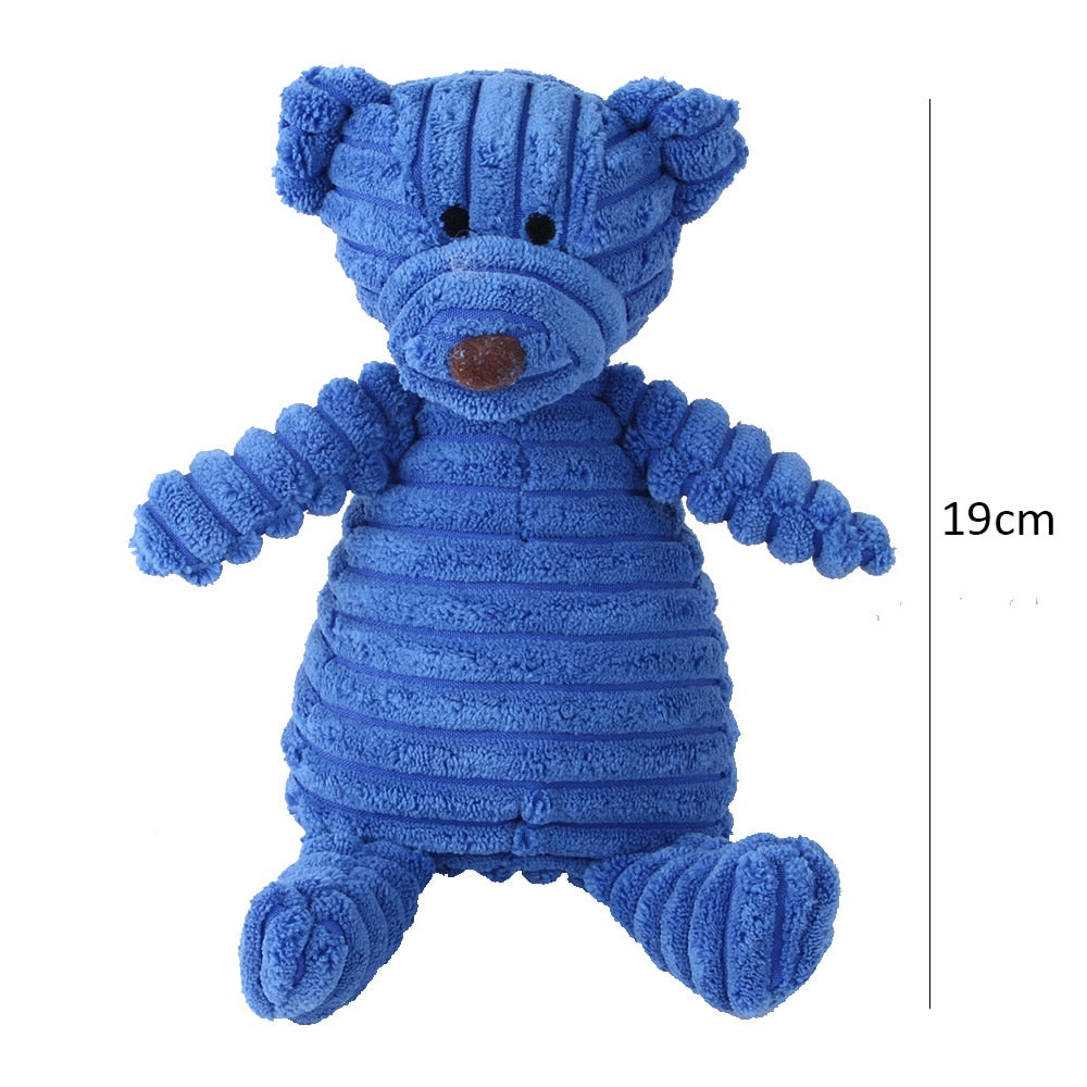 Corduroy Dog Toys for Small - Large Dogs - Pet Squeaker Toy