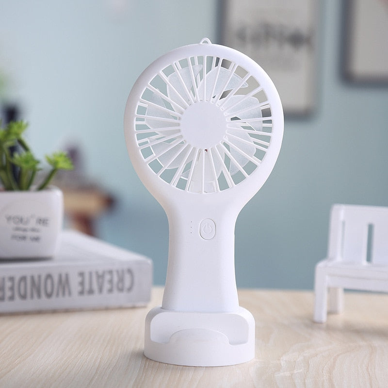 Portable Hand Fan Rechargeable Cooling Mini Usb Fan Hany Lady Children Pocket Fans Mini Ventilator With Phone Holder