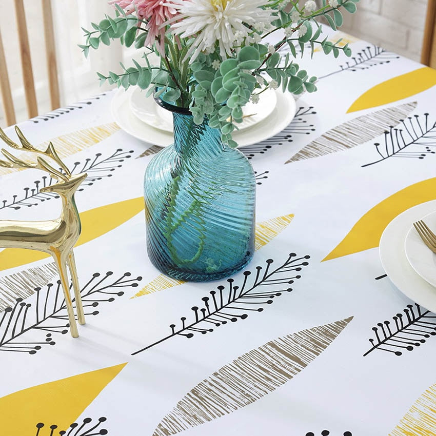PVC Waterproof Tablecloths Plant Pastoral Table Cloth Background Cloth Plastic Table Cloth Home Decor Manteles Toalha De Mesa