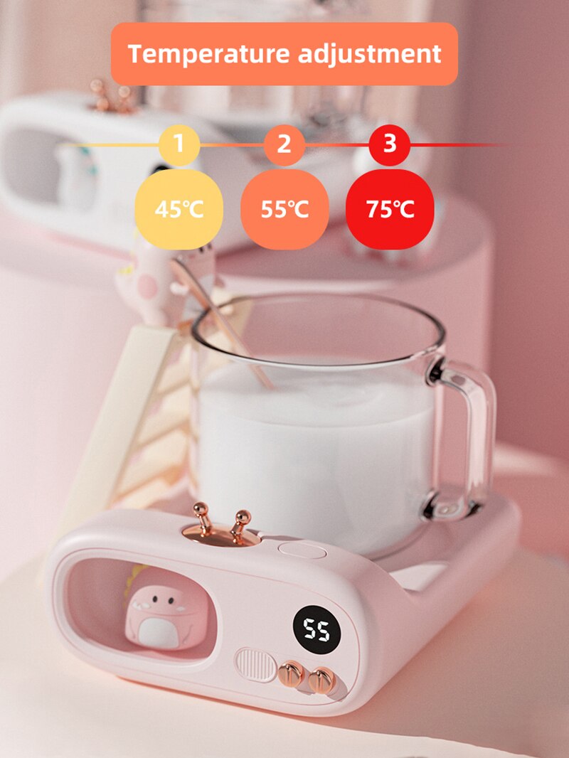 Thermostatic Heating Pad 220V Cup Heater Coffee Mug Warmer Pet Heating Coaster Smart Milk Tea Coffee Warmer Mat For Friends Gif