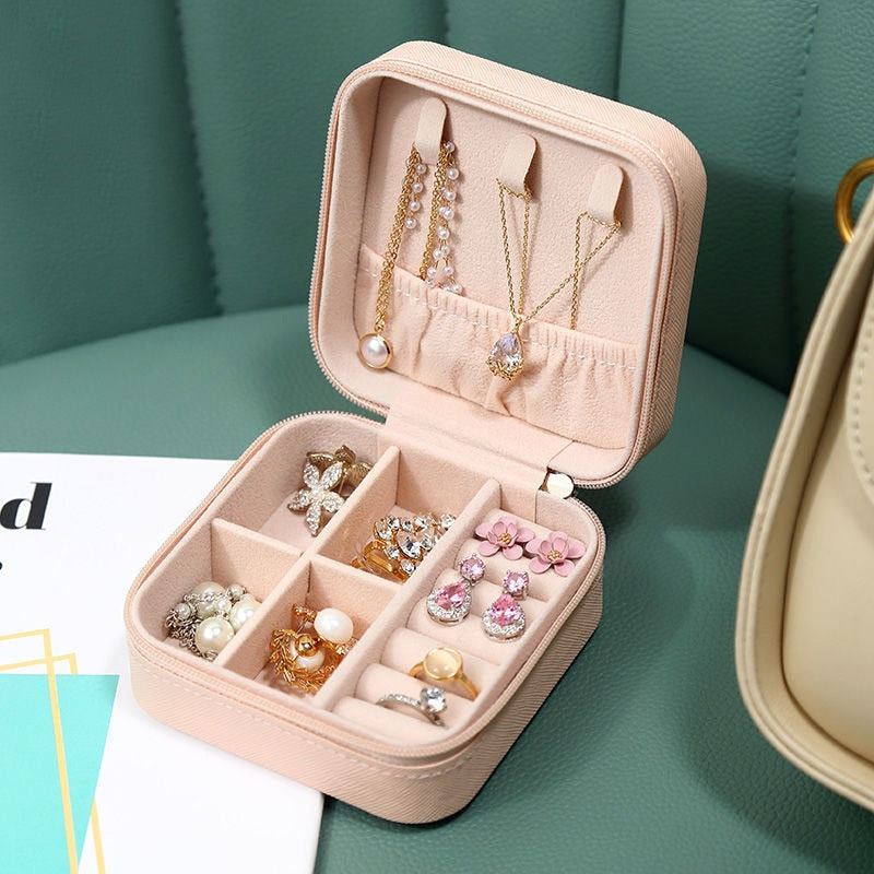 Caja organizadora de joyería para mujer, estuche de almacenamiento de maquillaje, joyería a granel, regalos para invitados de boda, suministros de accesorios para mamá, venta al por mayor